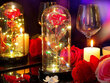 Igavene roos LED valgusega, punane kuld hind ja info | Uinuvad roosid, taimed | kaup24.ee