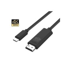 USB-C/HDMI, 1.8 m цена и информация | Кабели и провода | kaup24.ee