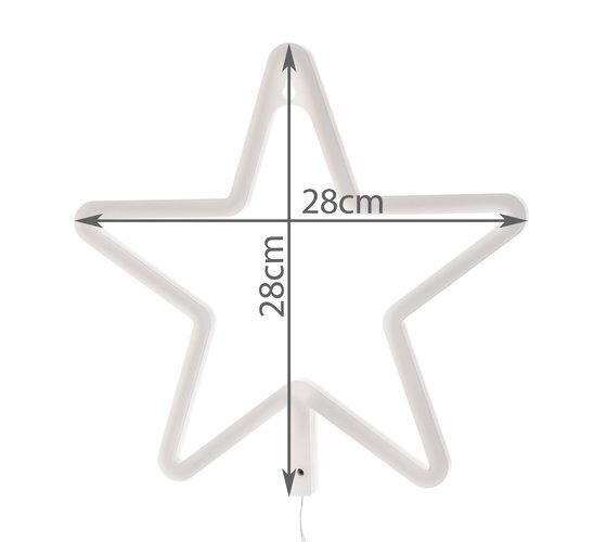 LED öölamp Star, valge hind ja info | Peokaunistused | kaup24.ee