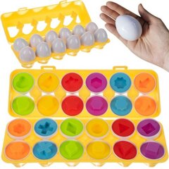 Пазл Яйца, набор из 12 штук цена и информация | Развивающие игрушки и игры | kaup24.ee