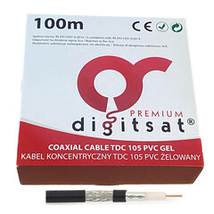 Antenni koaksiaalkaabel Digitsat TDC 105 PVC GEL CU 100m hind ja info | TV antennid | kaup24.ee