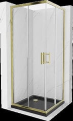 Dušo kabina Mexen Rio F su padėklu ir sifonu, Gold+Black/Gold, 70 x 70 cm цена и информация | Душевые кабины | kaup24.ee