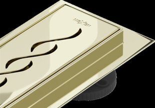 Dušikanal Mexen Flat 360 Classic, Gold, 80 cm hind ja info | Duširennid | kaup24.ee