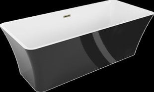 Vonia Mexen Tonia, 170 x 75 cm, White/Black+Gold цена и информация | Ванночки | kaup24.ee