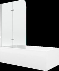 Vann Mexen Cubik viimistluse ja klaasseinaga, 150x70 cm + 100 cm, valge+II/kroom цена и информация | Ванны | kaup24.ee