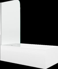 Vann Mexen Cubik viimistluse ja klaasseinaga, 150x70 cm + 70 cm, valge+I/kokkupandav/kroom цена и информация | Ванны | kaup24.ee