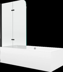 Vann Mexen Cube viimistluse ja klaasseinaga, 170x80 cm + 80 cm, valge+II/must hind ja info | Vannid | kaup24.ee