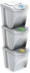 Информация о приборной панели отходов системы разрезания отходов 75L - 3x25L Контейнер Sorti Box Sorter Sorter 3 цвета продаж RG (белый) цена и информация | Мусорные баки | kaup24.ee