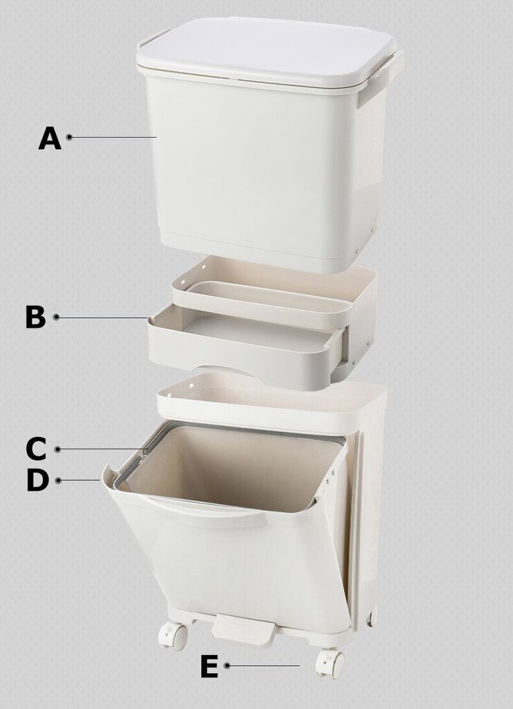 Prügikast, 42L hind ja info | Prügikastid | kaup24.ee
