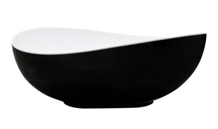 Vann Besco Siya Black&White 172, Klik-klak Black, ülevalt puhastatav цена и информация | Ванны | kaup24.ee