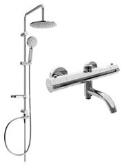Termostaatsegistiga vanni-dušisüsteem Mexen Carl Kai 2, Chrome hind ja info | Komplektid ja dušipaneelid | kaup24.ee