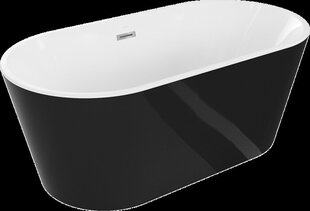 Vonia Mexen Luna, 150 x 75 cm,  White/Black+Chrome цена и информация | Ванны | kaup24.ee