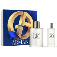 Набор Giorgio Armani Acqua di Gio для мужчин: туалетная вода EDT, 50 мл + туалетная вода EDT, 15 мл цена и информация | Мужские духи | kaup24.ee