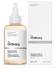 Glükoolhappega kooriv toonik 7% The Ordinary, 100ml hind ja info | Näopuhastusvahendid | kaup24.ee