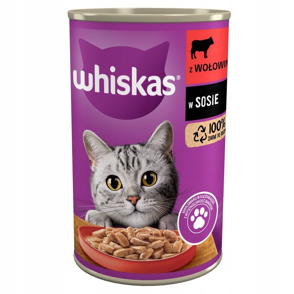 Whiskas veiselihaga, 24x400 g hind ja info | Konservid kassidele | kaup24.ee