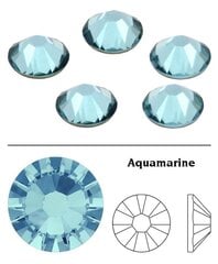 Swarovski Aquamarine, SS16, liimitav hind ja info | Aplikatsioonid, dekoratsioonid, kleebised | kaup24.ee