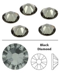 Swarovski Black Diamond, SS20, 2028, liimitav hind ja info | Aplikatsioonid, dekoratsioonid, kleebised | kaup24.ee