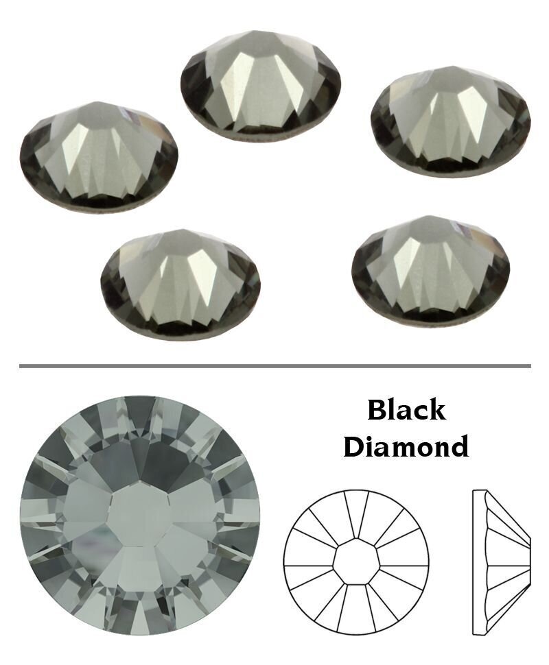 Swarovski Black Diamond, SS20, 2028, liimitav цена и информация | Aplikatsioonid, dekoratsioonid, kleebised | kaup24.ee