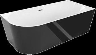 Vann Mexen Mia, parempoolse nurgaga, 170 x 80 cm, White/Black+Chrome цена и информация | Ванны | kaup24.ee