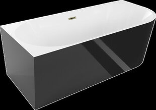Vann Mexen Mia, vasakpoolse nurgaga, 170 x 80 cm, White/Black+Gold цена и информация | Ванны | kaup24.ee