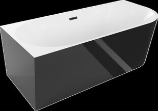 Vann Mexen Mia, vasakpoolse nurgaga, 170 x 80 cm, White/Black+Black цена и информация | Ванны | kaup24.ee