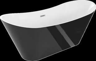Vann Mexen Celia, 170 x 75 cm, White/Black+Chrome цена и информация | Ванны | kaup24.ee