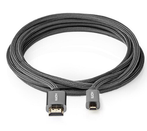 Nedis CVTB34700GY20 High Speed HDMI™ Cable with Ethernet| HDMI™ Micro maler | 4K@60H | 2.00 m цена и информация | Kaablid ja juhtmed | kaup24.ee
