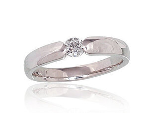 Kuldne teemantsõrmus naistele Diamond Sky "Classic Gold IV" 585 valge kullaga DS00G175 hind ja info | Sõrmused | kaup24.ee
