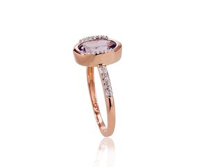 Kuldne teemantsõrmus naistele Diamond Sky Femme Fatale II 585 roosa kullaga DS00G373 цена и информация | Кольцо | kaup24.ee