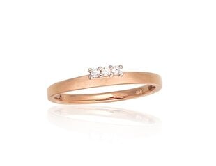 Золотое кольцо с бриллиантами "Токио XXXV" из красного золота 585 пробы DS01G379 цена и информация | Кольцо | kaup24.ee