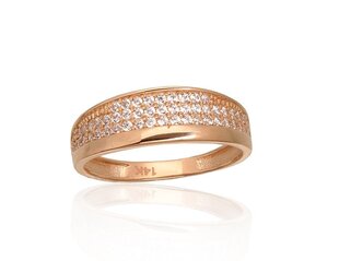 Золотое кольцо "Токио XXXIV" из красного золота 585 пробы DS01G378 цена и информация | Кольцо | kaup24.ee