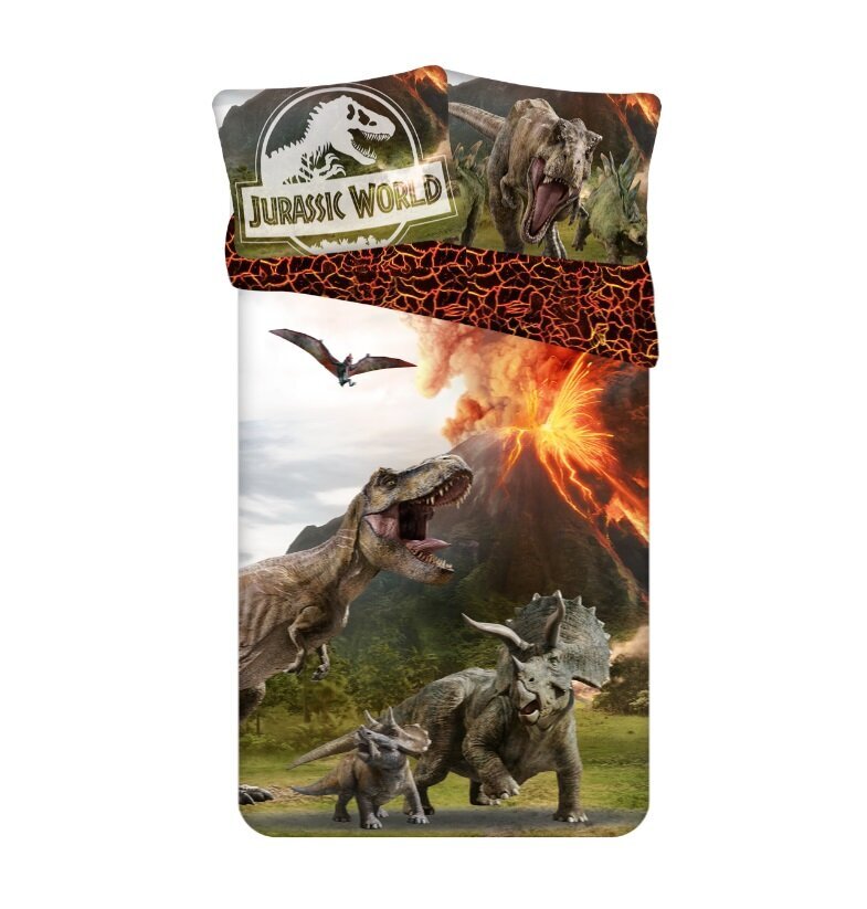 Jurassic World voodipesukomplekt, 140x200 cm hind ja info | Voodipesu | kaup24.ee