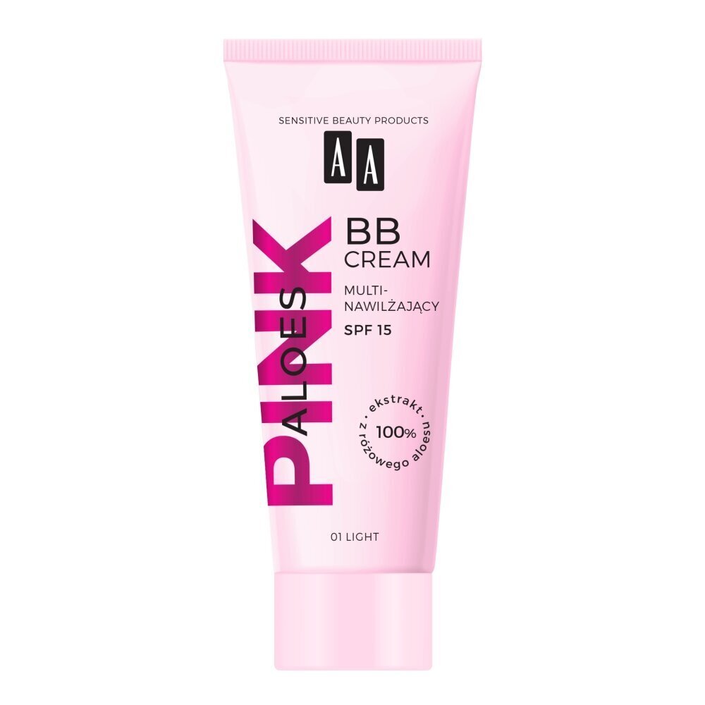 Niisutav BB kreem AA Aloe Pink, 01 Light, 30ml hind ja info | Näokreemid | kaup24.ee