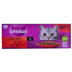 Whiskas kassikonserv veise-, kana-, lamba- ja linnulihaga, 40x85 g цена и информация | Кошачьи консервы | kaup24.ee