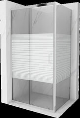 Dušo kabina Mexen Apia su padėklu ir sifonu, Black+White/Black, 100 x 70 cm цена и информация | Душевые кабины | kaup24.ee