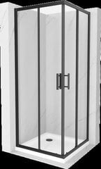 Dušo kabina Mexen Rio F su padėklu ir sifonu, Black+White/Black, 70 x 70 cm цена и информация | Душевые кабины | kaup24.ee