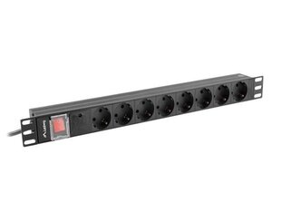 Сетевой фильтр 19&quot; 8 Tomas Schuko Lanberg PDU-08F-0200-BK цена и информация | Удлинители | kaup24.ee