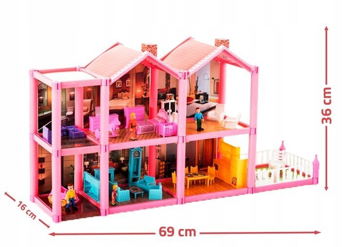 Roosad MalPlay nukumajad, 36 cm. hind ja info | Tüdrukute mänguasjad | kaup24.ee