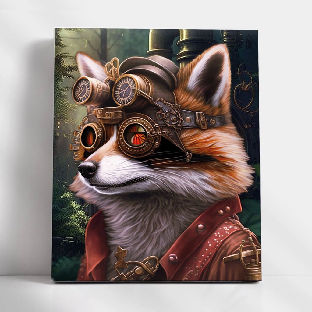 Numbrite järgi maalimine raamiga TM Varvikas - Steampunk racoon, 40x50 cm цена и информация | Maalid numbri järgi | kaup24.ee