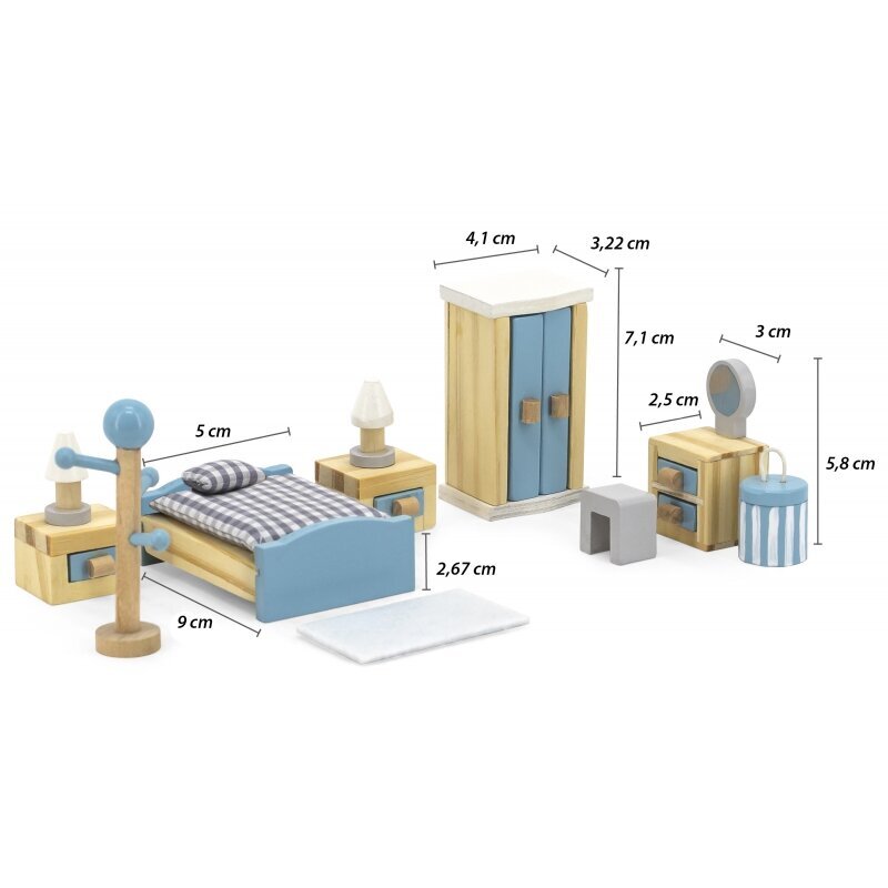 Nuku magamistoa mööblikomplekt, VIGA PolarB цена и информация | Tüdrukute mänguasjad | kaup24.ee