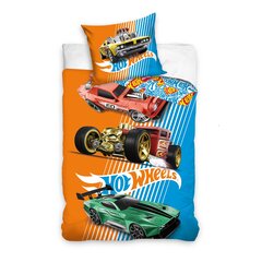 Laste voodipesukomplekt 150x210 Hot Wheels, 2-osaline hind ja info | Beebide ja laste voodipesu | kaup24.ee