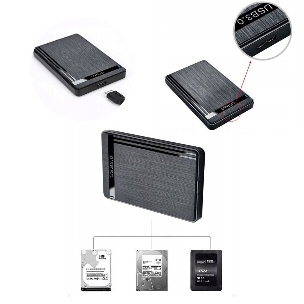 Ketta korpus Must USB 3.2 5GB edastus цена и информация | Väliste kõvaketaste ümbrised | kaup24.ee