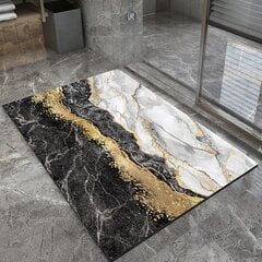 Черный мраморный коврик для ванной комнаты BAT-MAT-02 цена и информация | Аксессуары для ванной комнаты | kaup24.ee