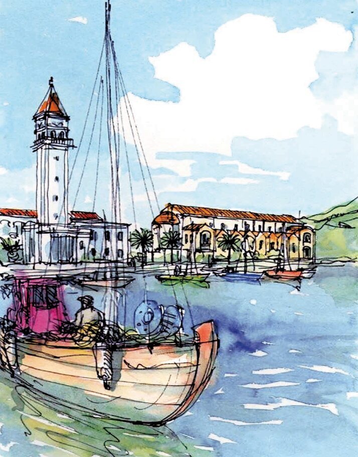 Teemantmosaiik raamiga TM Varvikas - Coastal Town LG064e, 40x50 cm цена и информация | Teemantmaalid, teemanttikandid | kaup24.ee