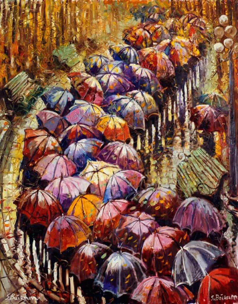 Teemantmosaiik raamiga TM Varvikas - Autumn Umbrellas LG152e, 40x50 cm цена и информация | Teemantmaalid, teemanttikandid | kaup24.ee