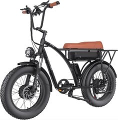 Электровелосипед Gogobest GF750, 20", черный, 1000Вт, 17,5Ач цена и информация | Электровелосипеды | kaup24.ee