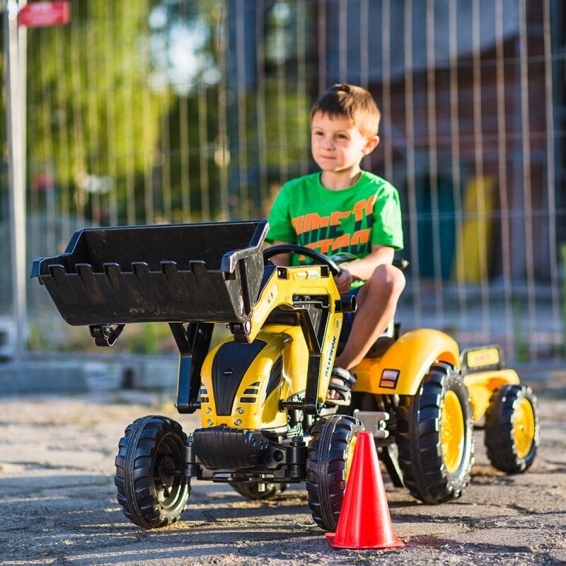 Traktor koos haagisega Komatsu Falk, kollane hind ja info | Poiste mänguasjad | kaup24.ee