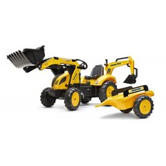 Traktor koos haagisega Komatsu Falk, kollane цена и информация | Игрушки для мальчиков | kaup24.ee