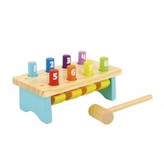 Деревянная развивающая игра с молоточком, Tooky Toy цена и информация | Игрушки для малышей | kaup24.ee