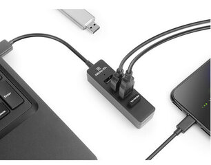 Real-El HQ-154 USB 2.0 HUB, 1.2 m hind ja info | USB jagajad, adapterid | kaup24.ee